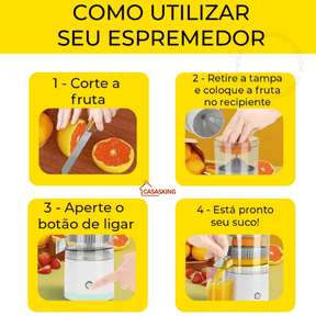 O Espremedor Extrator de Frutas Elétrico 500ml + Brinde Exclusivo