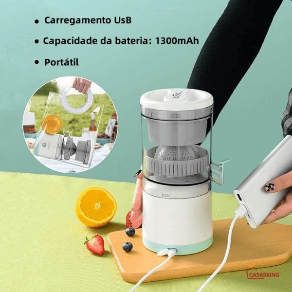 O Espremedor Extrator de Frutas Elétrico 500ml + Brinde Exclusivo