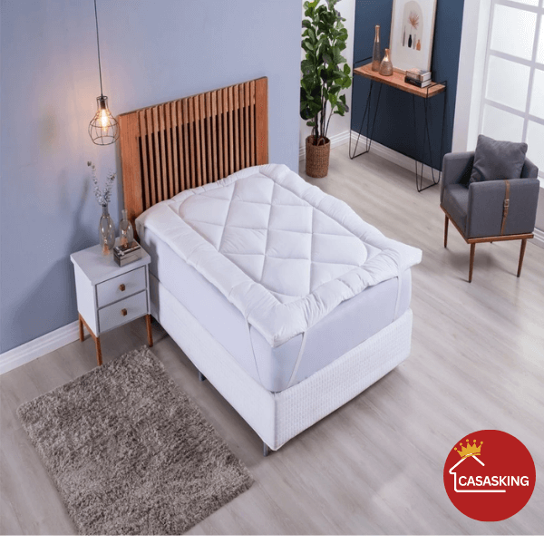 Pillow Top Extra Macio para Colchão Queen – Conforto Luxuoso e Alívio para Dores