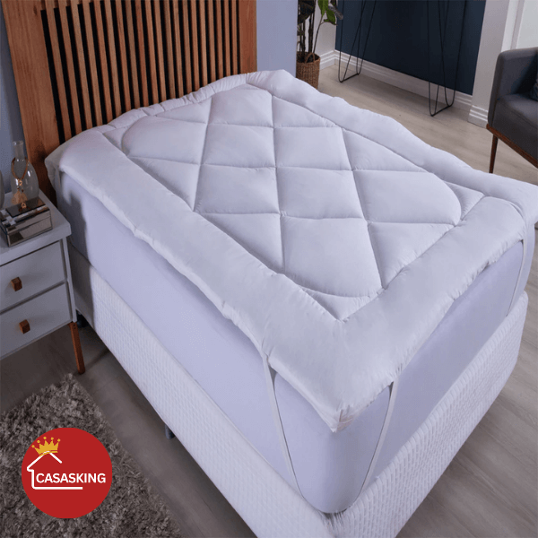 Pillow Top Extra Macio para Colchão Queen – Conforto Luxuoso e Alívio para Dores