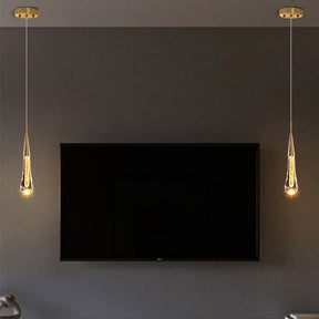 Pendente Gota - Dourado LED