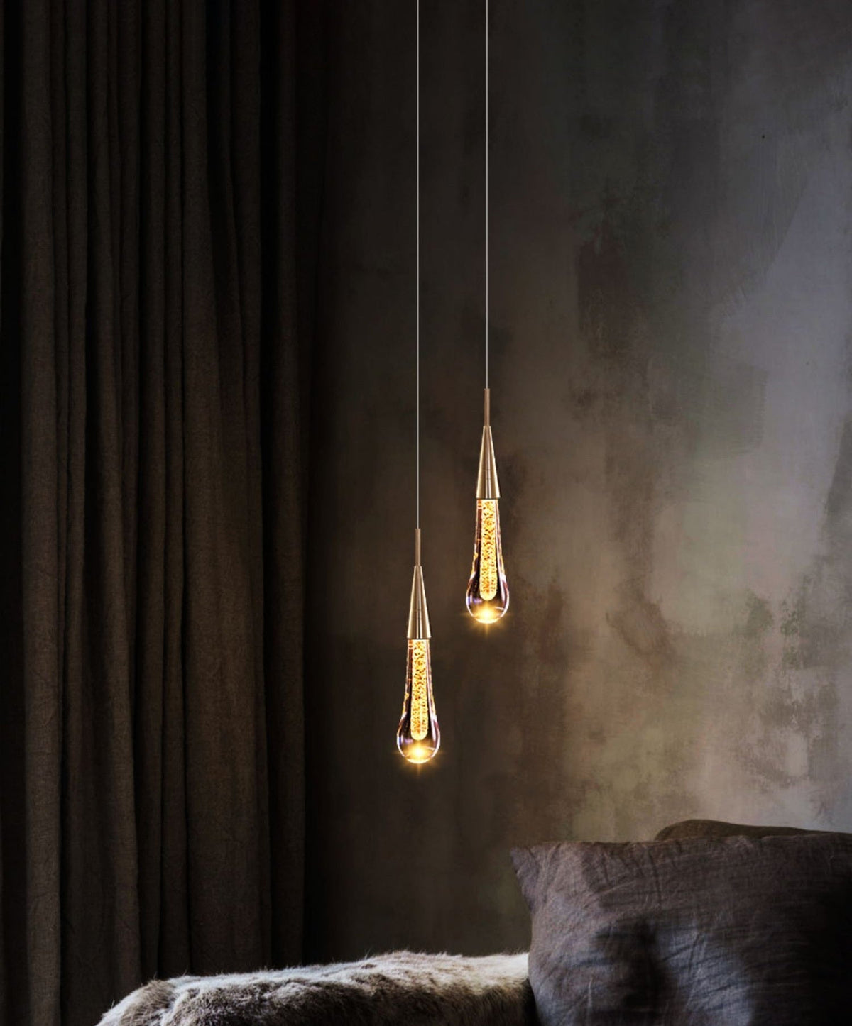 Pendente Gota - Dourado LED