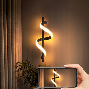 Pendente Moderno - Espiral LED Dourado ou Preto