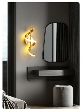 Pendente Moderno - Espiral LED Dourado ou Preto