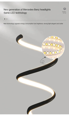 Pendente Tornado - Moderno LED Espiral