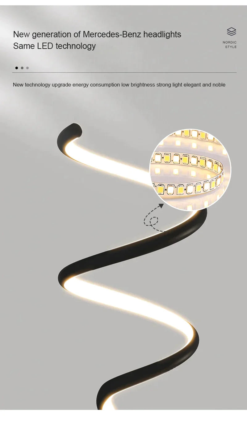 Pendente Tornado - Moderno LED Espiral