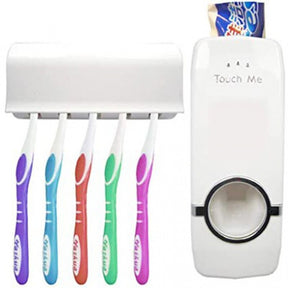 Toothpaste Applicator Dispenser And Brush Holder For Bathroom Use