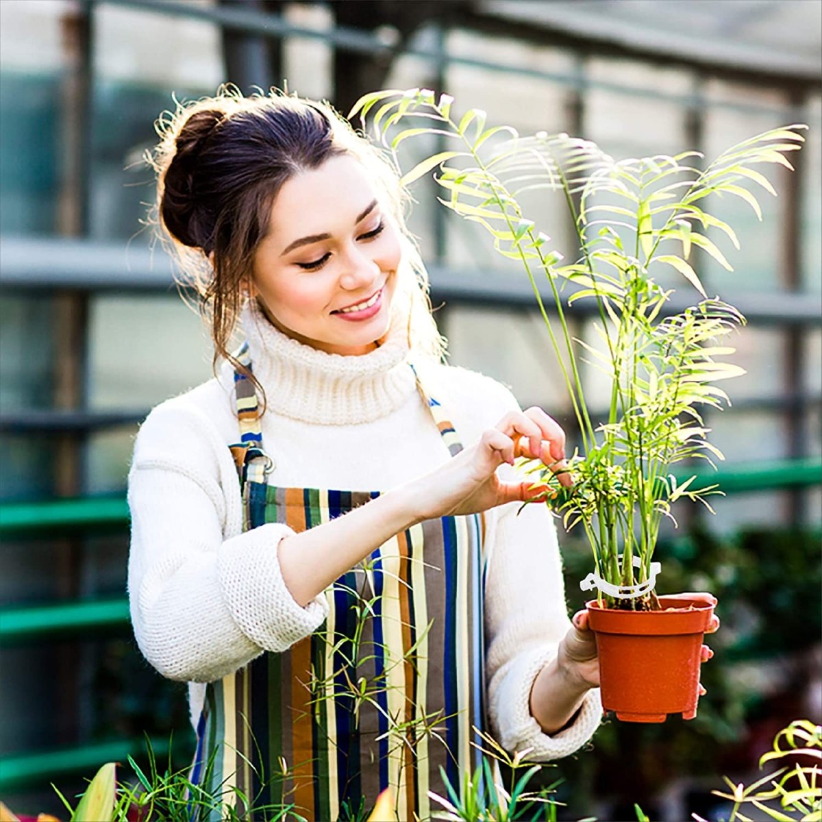 Clips de Suporte de Plástico para Prender Plantas - CASASKING